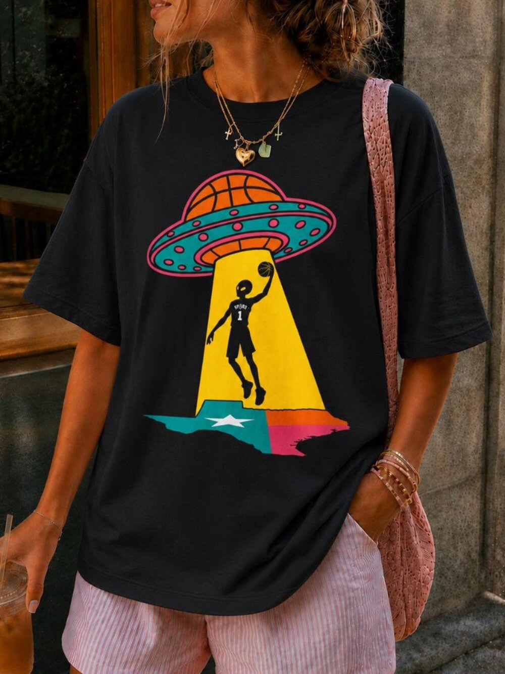 San Antonio Fiesta Basketball Vintage Shirt, Wemby Dunk tee, Texas Retro Alien